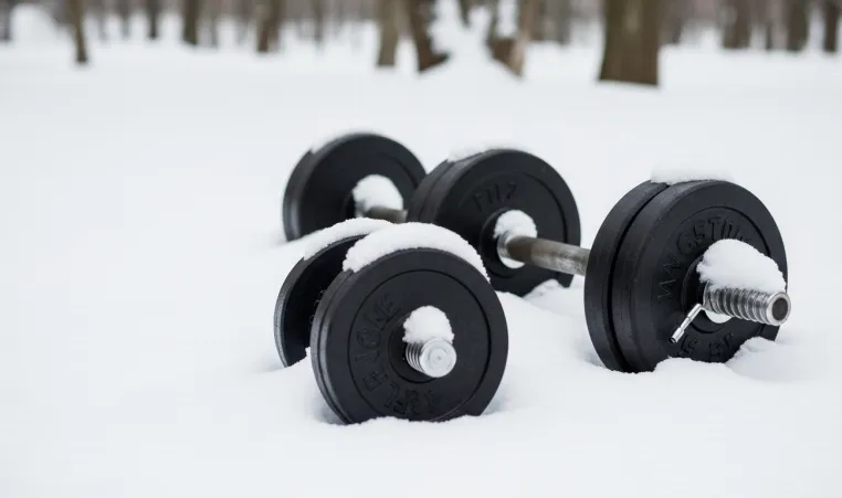 Dumbbells in the Snow